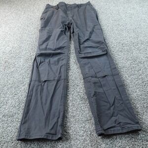 Timberland Pro Pants Mens 36X34 Gray Cargo Canvas Athletic Double Knee Stretch